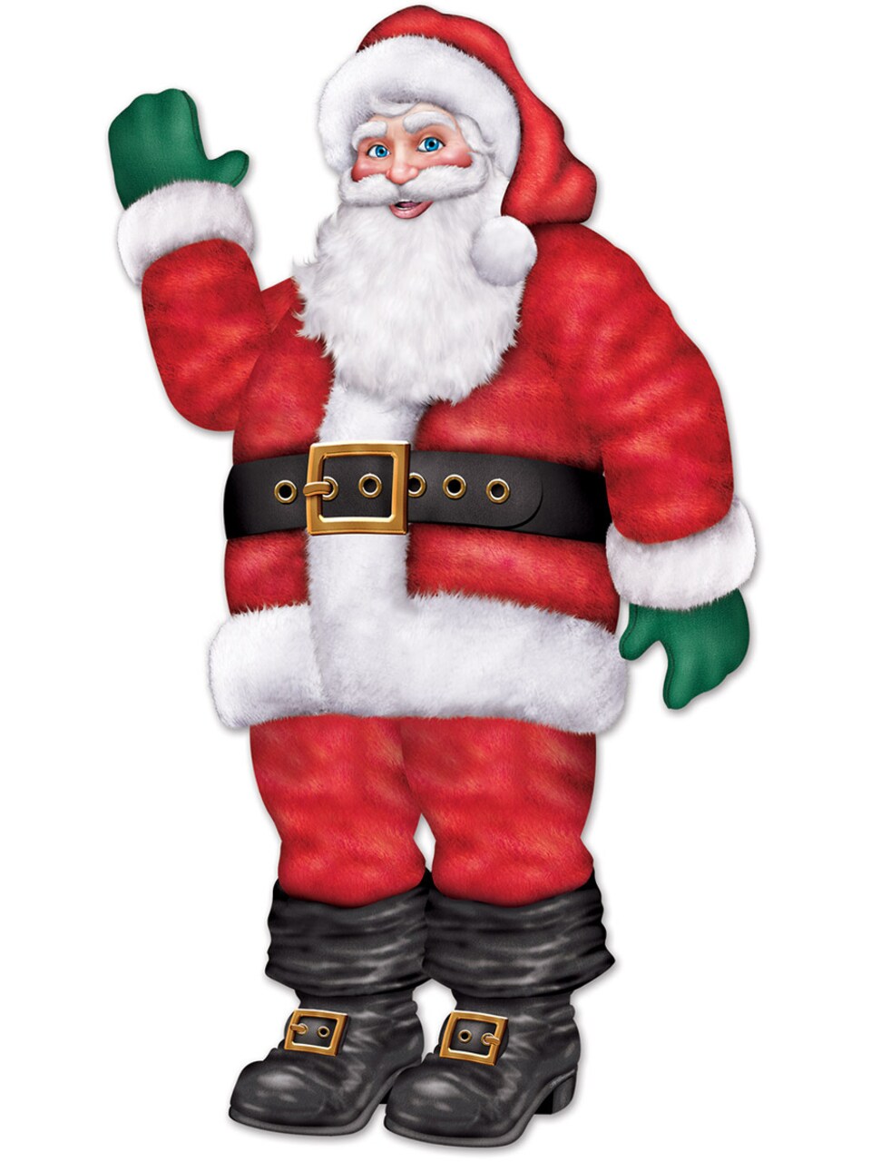 Joyful Jolly Jointed Santa Claus Christmas Figurine Prop Decoration 17"